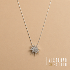 Colar Estrela de Belém - Ródio