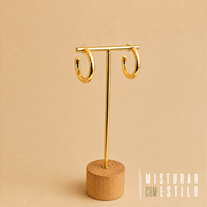 Argola Orla Lisa - G - Dourado