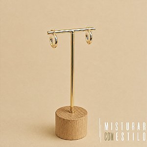 Argola Orla Lisa - P - Dourado