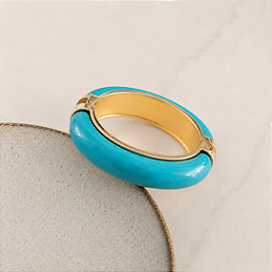 Bracelete Orla Resina - Turquesa Rajado