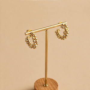 Argola Orla Pipoca - Dourado