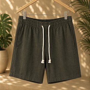 Short - Linho Verde Musgo