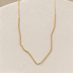 Colar Mini Esferas - Dourado - Afeto