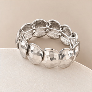 Bracelete Chapa Flexível - Ródio - Orla