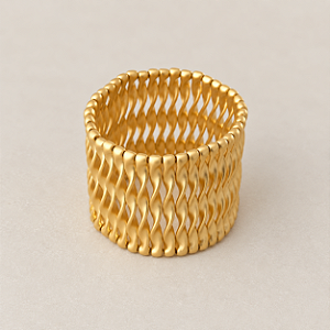 Bracelete Lumière Trançado - Dourado - Fosco