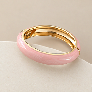 Bracelete Orla Esmaltado - Rosa Cintilante