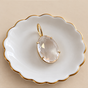 Pingente Cristal Oval - GG