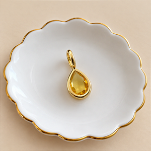 Pingente Cristal Gota - Citrino - Click