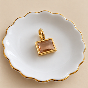 Pingente Cristal Retangular - Morganita - Click