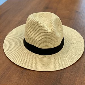 Chapéu de Palha Tipo Panamá - Off