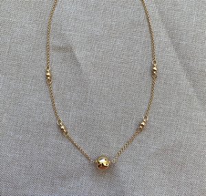 Colar Esferas PP e Bolão - Dourado