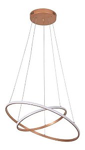 Pendente Led Inverse 2 Módulos Cobre