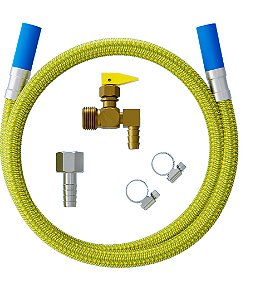 kit instalação gás Flexível 1,20 mt Cooktop Fogão completo