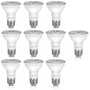 LAMPADA LED PAR 20 7w Branco Morna 4000k Bocal E27 kit 10 pc