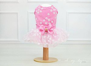 Vestido tule floral