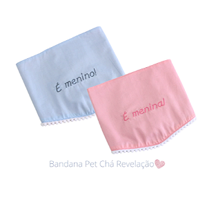Bandana Chá Revelação pra pet
