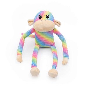 ZIPPY PAWS SPENCER THE CRINKLE MONKEY -RAINBOW