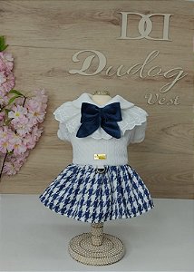 Vestido Jacquard  Pied Azul