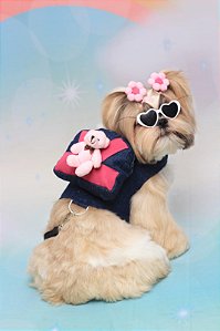 Peitoral com Mochila Ursinho com Guia