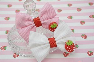 Laço veludo Moranguinho