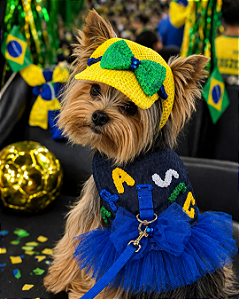 Peitoral Jeans Brasil para Cães Estilo e Conforto