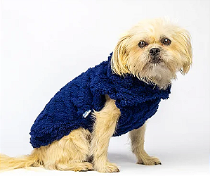 Casaco Jaquard Azul para Cães