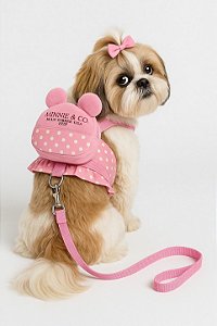 Peitoral com Mochila Mouse rosa