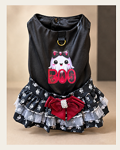 Vestido Halloween Boo para Cães
