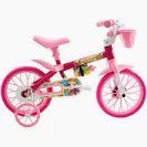 Bicicleta Infantil Aro 12 Cairu Flower Lilly Freio Tambor 1 Marcha Cestinha - Rosa