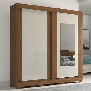 ROUPEIRO PANAN ILHEUS 2PTS 3 GVS C/ ESPELHO 40010091-0155 AVELA/OFF WHITE