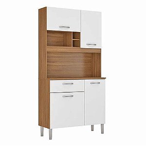 KIT COZINHA DEMOBILE MALTA 04 PTS E 01 GVT 91401-153 AMENDOLA / BRANCO