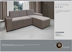 CONJ ESTOFADO BARI 2 LUG. C/CHAISE -FERRUGEM