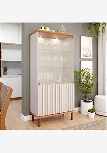 CRISTALEIRA CIMOL LUIZA 04 PTS 1,76X0,85X0,45M 20727.696 Cinamomo/OffWhite