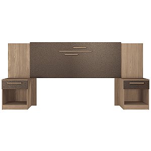 CABECEIRA SANTOS ANDIRA LOANDA C/ CRIADO 231112 WOOD/COURO TERRACOTA