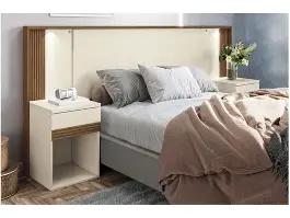 CABECEIRA SANTOS ANDIRA BOURBON 1,40M e 1,60M C 230634 JATOBA/AREIA