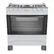 Fogão à Gás Mueller MFI5BB 5B Mesa Inox Forno 81,6L Branco-Bivolt