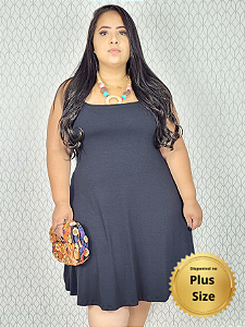 Vestido Feminino Plus Size Soltinho Alcinha Rodado Curto Balada