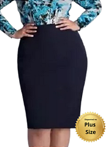 Saia Midi Bengaline Plus Size Disponível do 48 ao 54