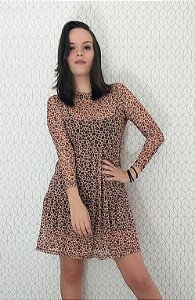 Vestido Mel Com Capuz Manga Longa (Disponível do P ao G4)