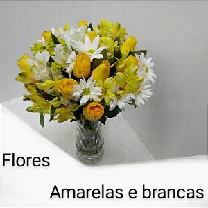 Flores amarelas e brancas