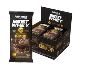 BEST WHEY Crunchy - Chocolate (Cx de 12 Unid. de 25G) - Atlhetica Nutrition
