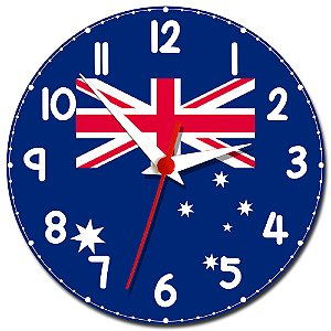 Relógio da Austrália Decoração de Parede Australiano - Gringo's House |  Placas Decorativas de Parede
