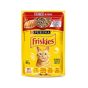 Sache Friskies para Gatos Adultos Sabor Frango ao Molho - 85g
