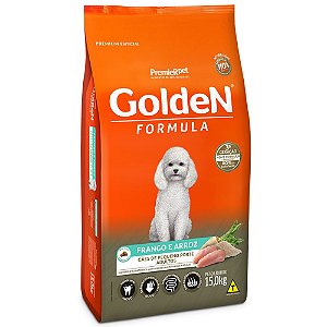 Ração Golden Fórmula Cães Adultos Raças Pequenas Frango e Arroz Mini Bits - 15kg