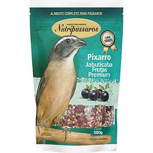 NutriPássaros Frutas Torneio Jabuticaba 500g Alimento para Pássaros