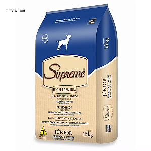 Ração Supreme High Premium Junior 15kg para Cães Filhotes de Raças Grandes