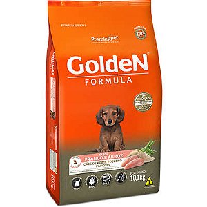 Ração Golden Fórmula Mini Bits Filhotes Frango e Arroz 10,1kg para Cães de Raças Pequenas