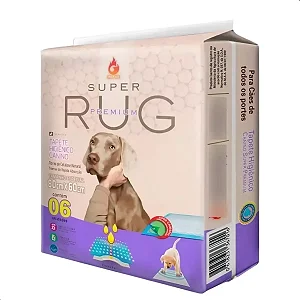 Tapete Higiênico Super Rug Premium com 6 Unidades para Cães