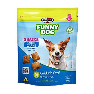 Petisco Funny Dog Sabor Carne 80g para Cães
