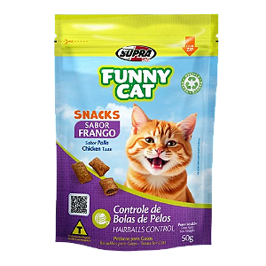 Petisco Funny Cat Sabor Frango 50g para Gatos